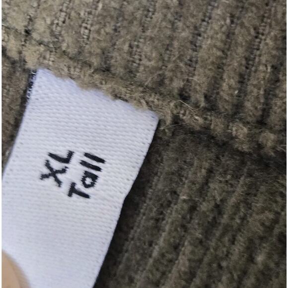 ASOS Mens Full Zip Skinny Corduroy XL TALL 44" LONG Taupe Green Gorpcore Rugged - Picture 5 of 5